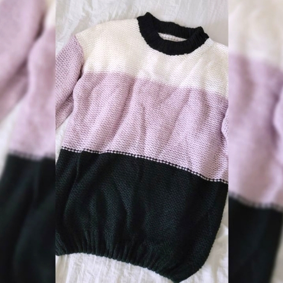 Rue21 Colorblock Cable Knit Sweater (L) - Picture 2 of 2